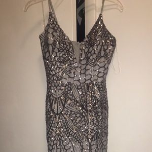 Silver Sequins dress.